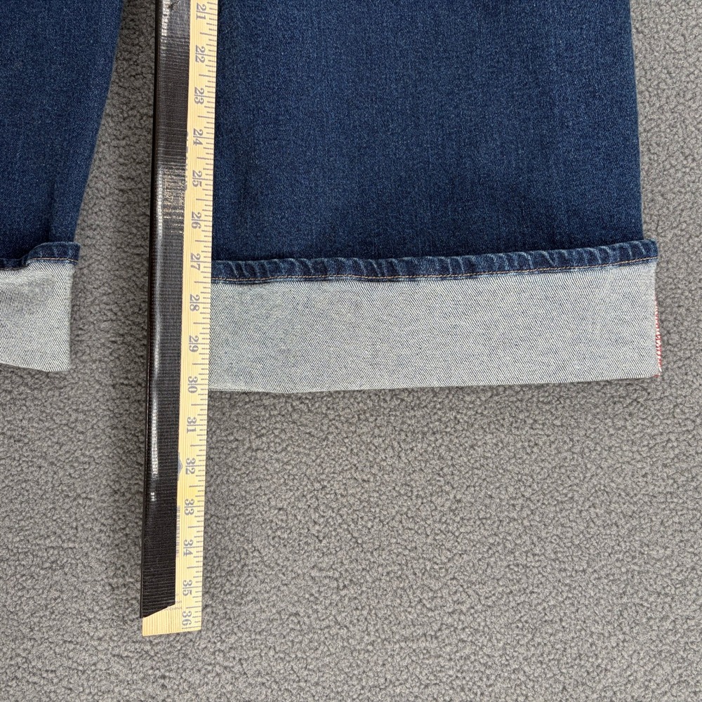 Jessica Simpson Women High Rise Wide Leg Cuffed Jeans Dark Wash Size 6 NWT - Picture 8 of 8